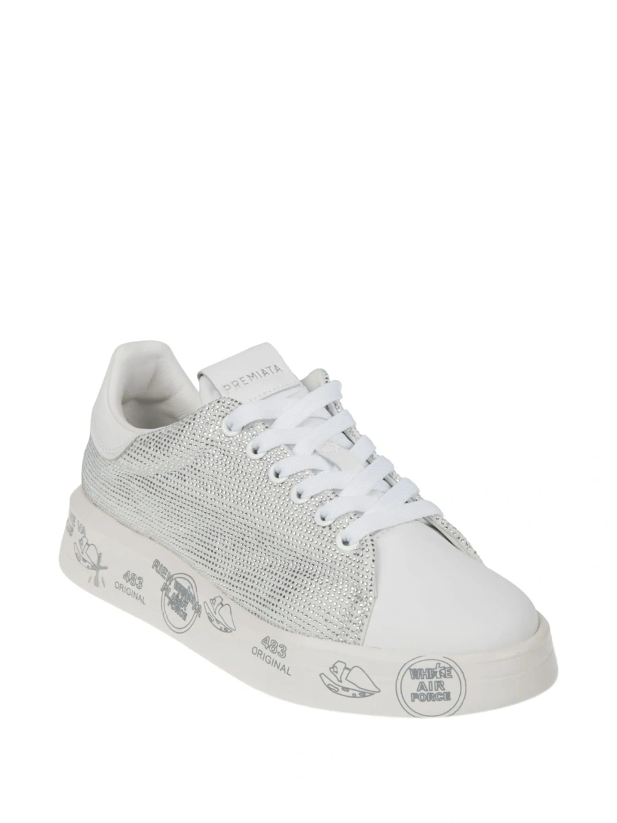 Sneakers Premiata albi din piele - Img 2