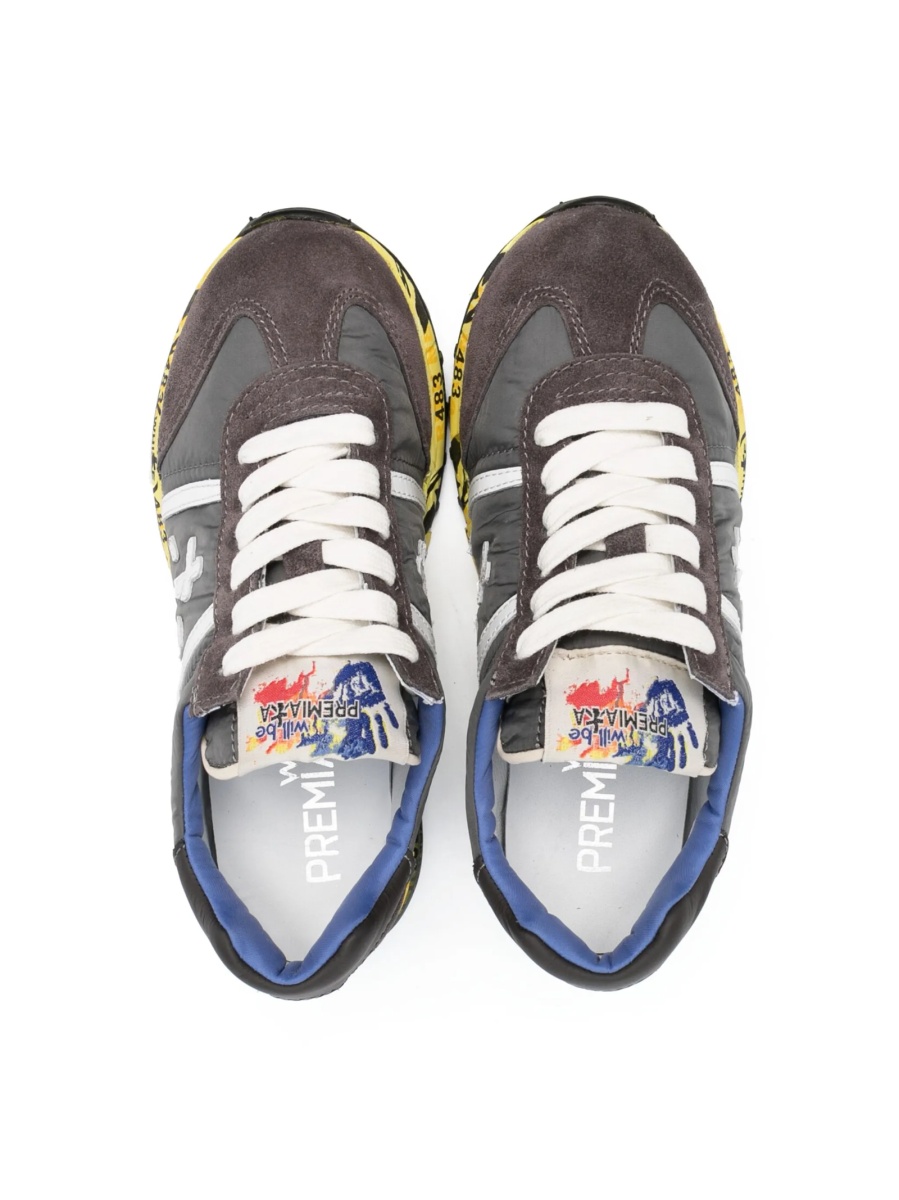 Sneakers Premiata gri din piele - Img 3