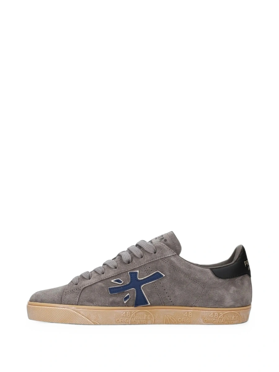 Sneakers Premiata gri din poliuretan si piele intoarsa - Img 5