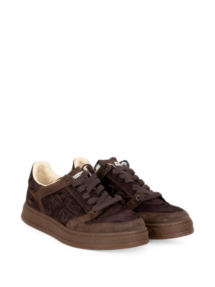 Sneakers Premiata maro din piele intoarsa - Img 2
