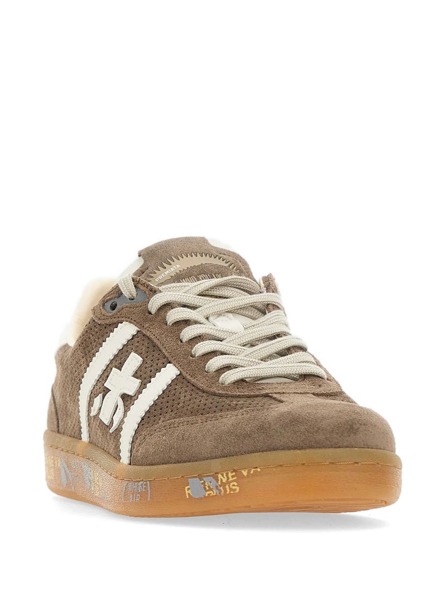 Sneakers Premiata maro din poliuretan si piele - Img 2
