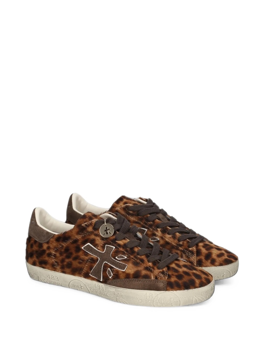 Sneakers Premiata maro din poliuretan si piele - Img 2