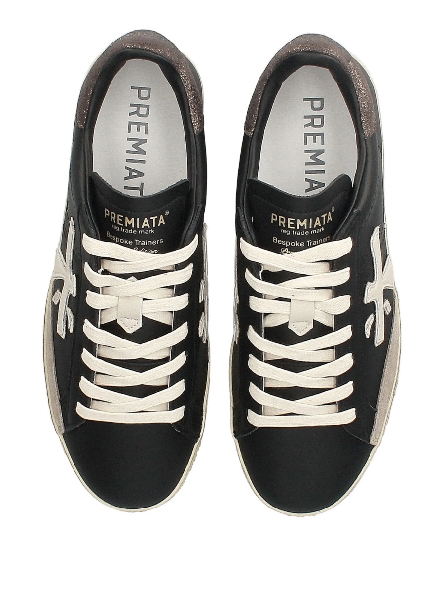 Sneakers Premiata negri din piele - Img 4