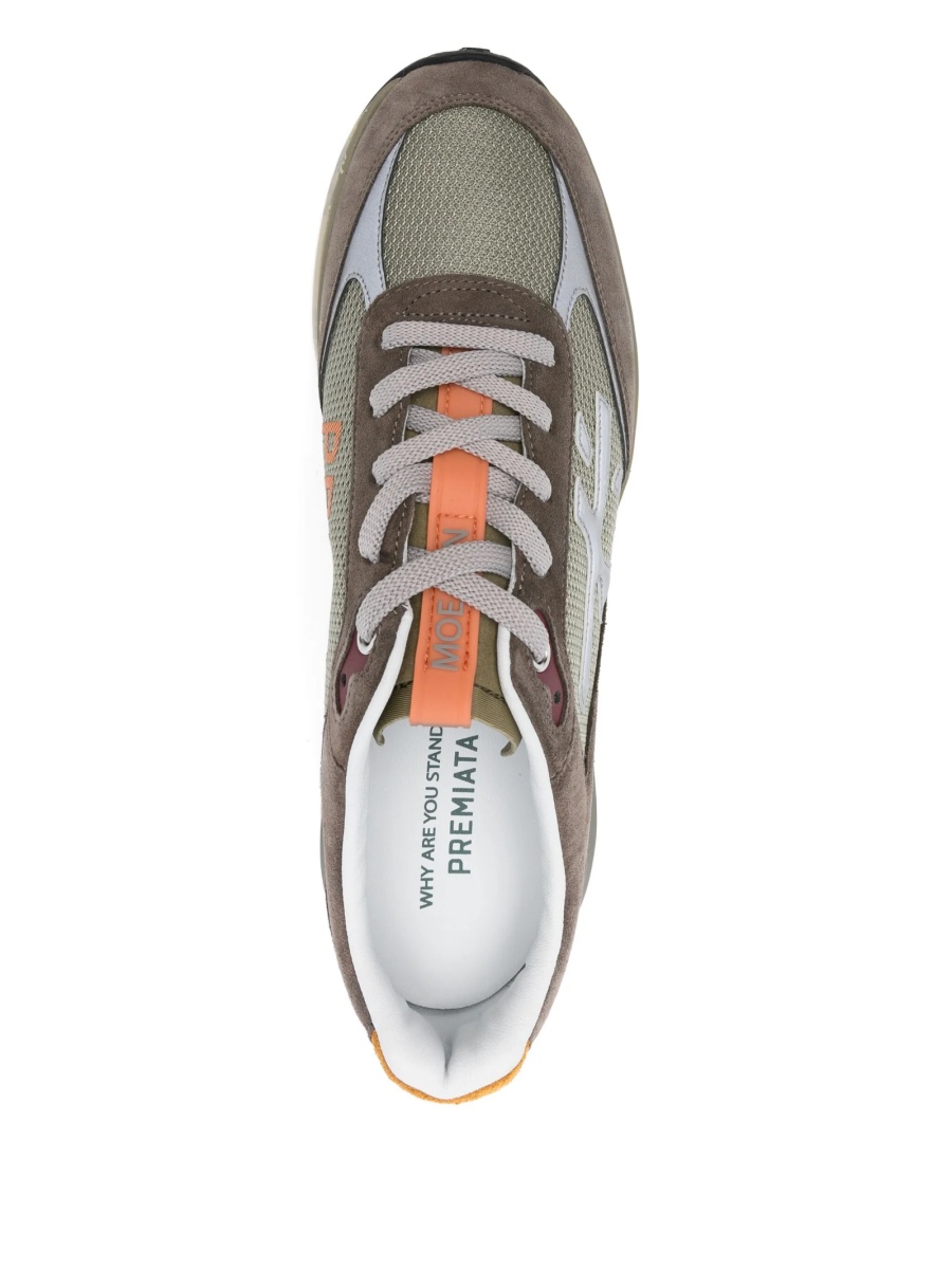 Sneakers Premiata neutri din poliamida si poliuretan - Img 4