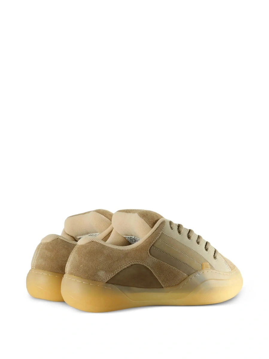 Sneakers 'Quad Vamp' Beige Sneakers with logo lettering in suede for men - Img 6