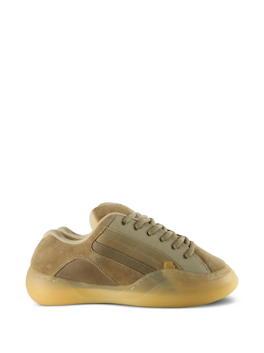 Sneakers 'Quad Vamp' Beige Sneakers with logo lettering in suede for men - Img 7