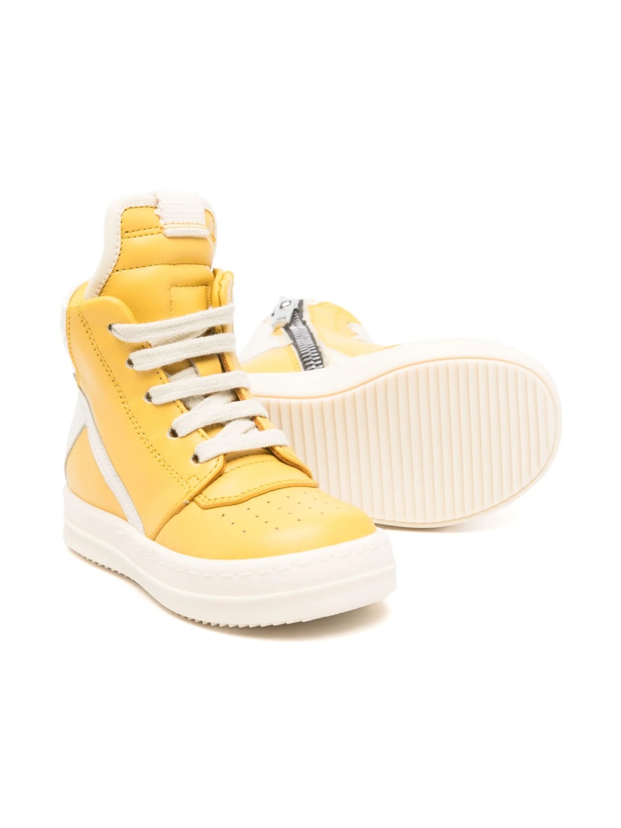 Sneakers Rick Owens galbeni din piele - Img 2
