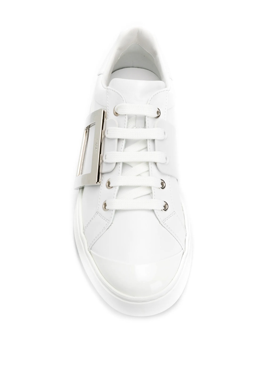 Sneakers Roger Vivier albi din piele - Img 4