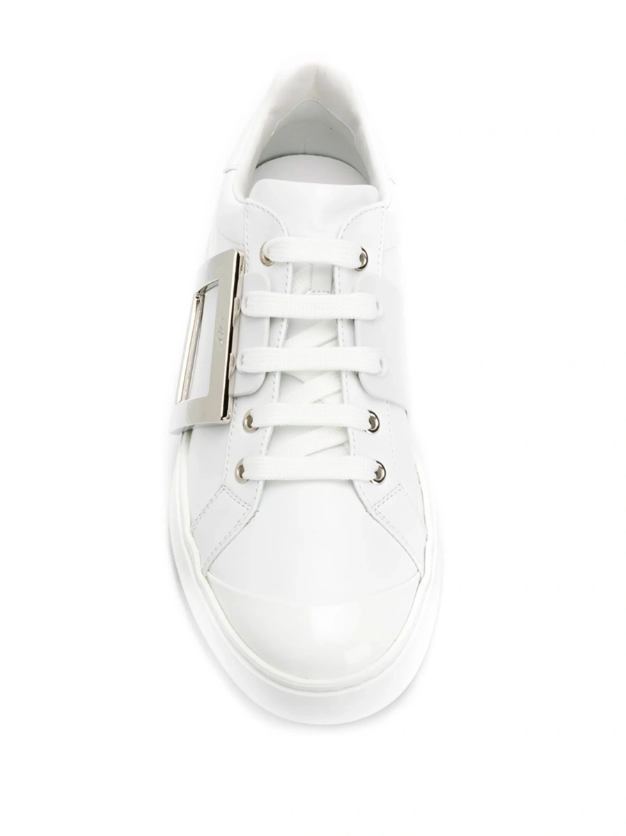 Sneakers Roger Vivier albi din piele - Img 4