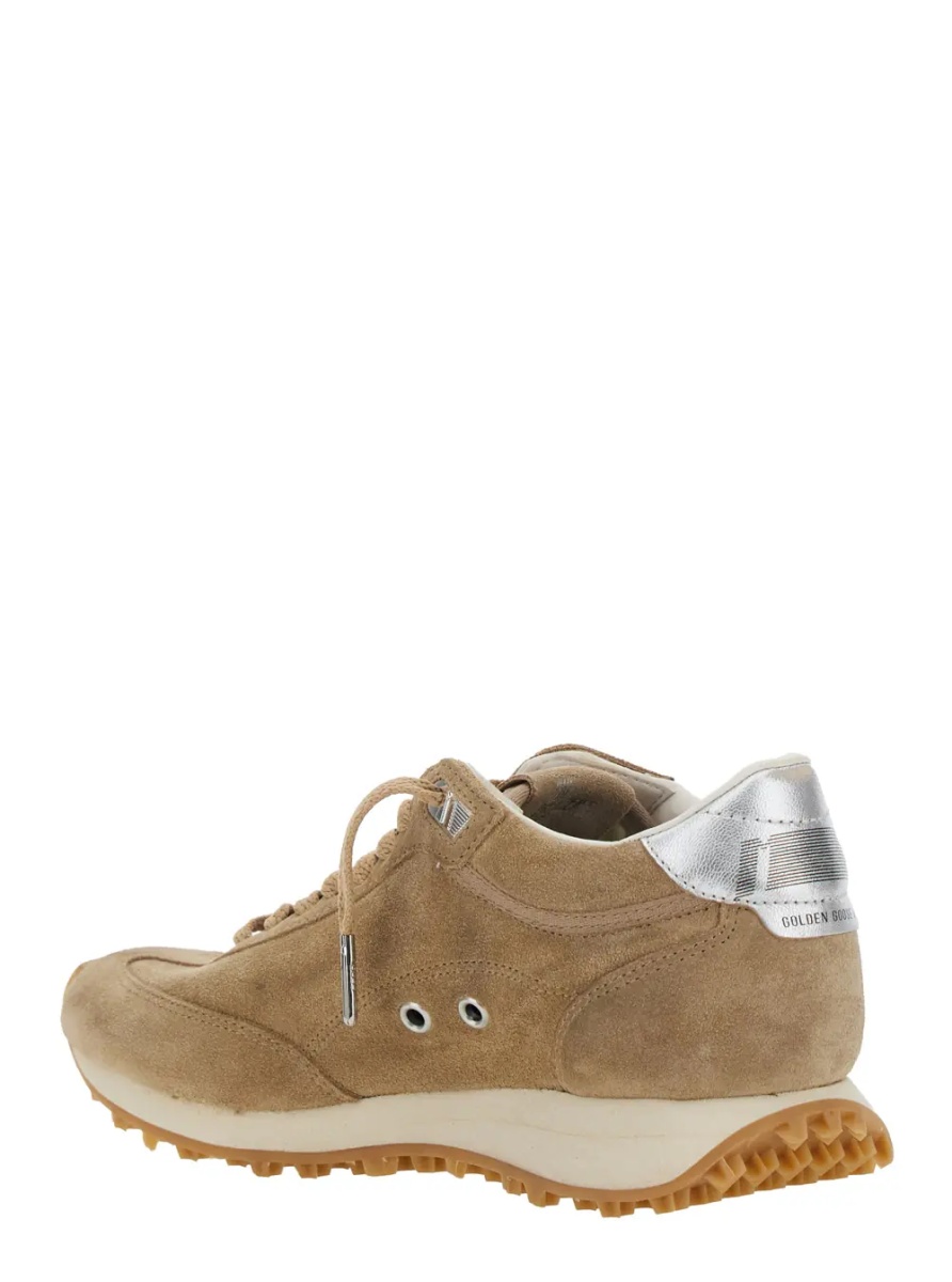 Sneakers ' Running Marathon' Beige Sneakers with Star Patch on the Side in Suede Woman - Img 3