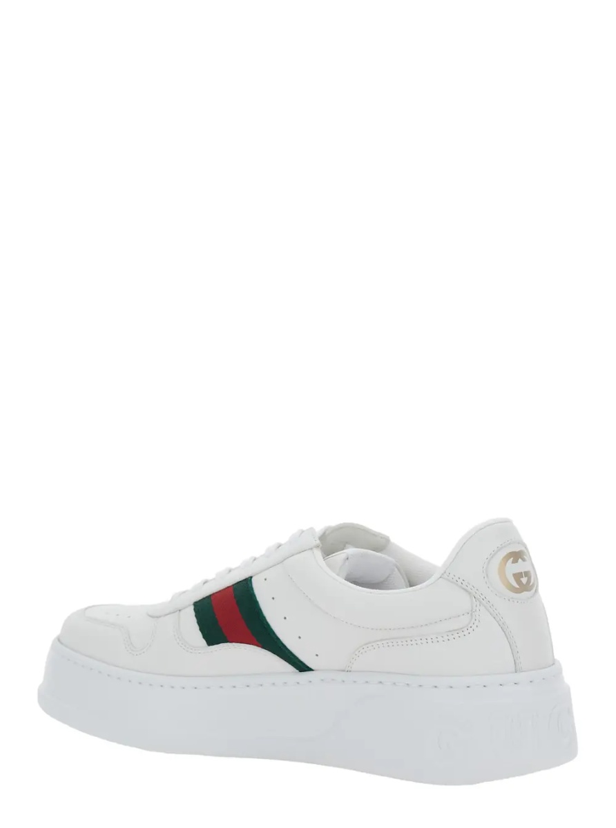 Sneakers Sneaker with Web Detail and Oversized Sole in White Leather for Men - Img 3