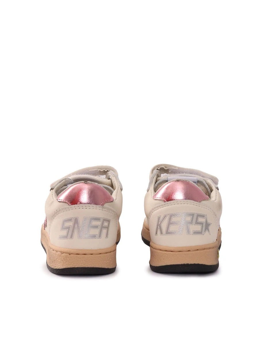 Sneakers SNEAKERS BALLSTAR STRAP NAPPA UPPER GLITTER STAR LAMINATED HEEL WHITE/BUBBLEGUM/LILAC - Img 3
