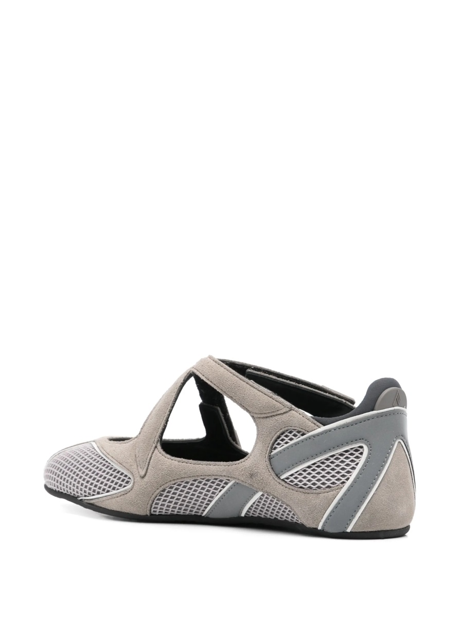 Sneakers THE ATTICO gri din material textil si piele intoarsa - Img 3