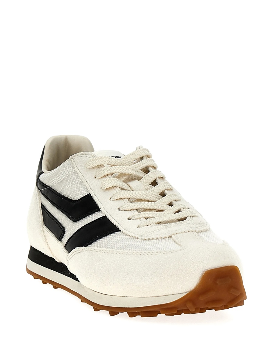 Sneakers Tom Ford neutri din plasa si piele intoarsa - Img 2