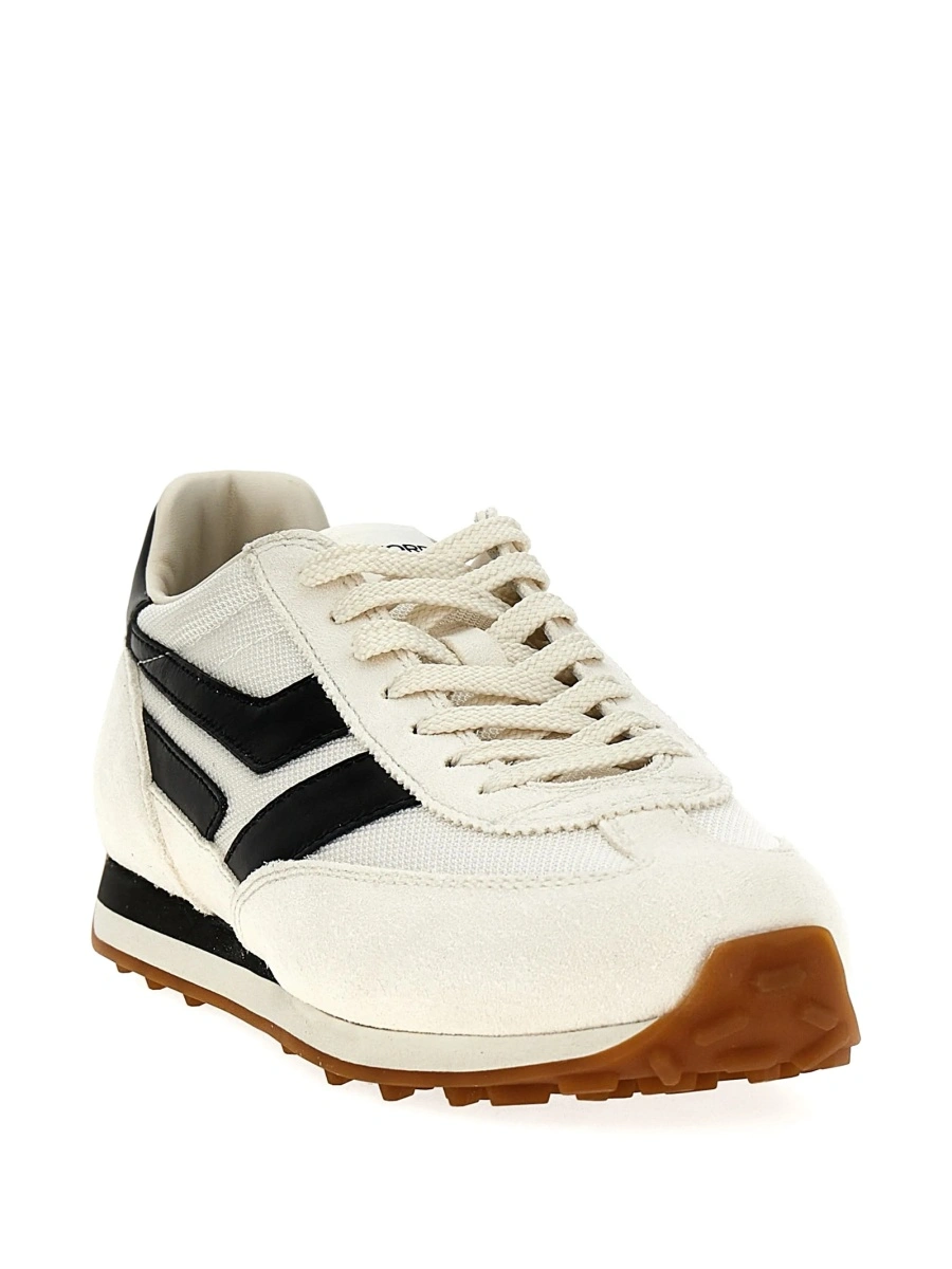 Sneakers Tom Ford neutri din plasa si piele intoarsa - Img 2