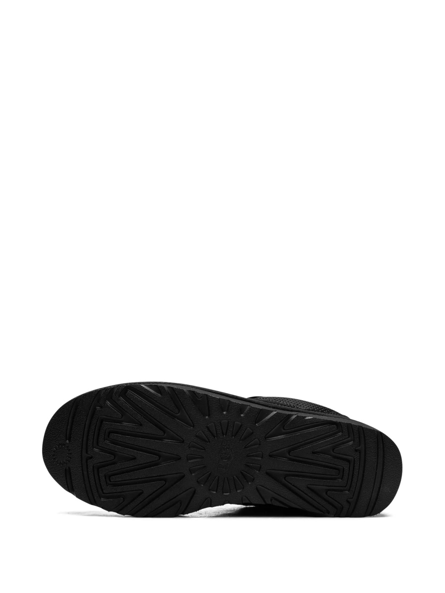 Sneakers UGG negri din material textil si piele intoarsa - Img 4