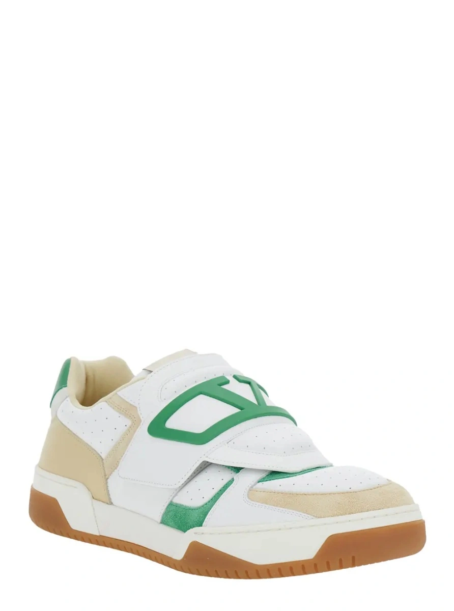 Sneakers Valentino Garavani albi din piele 'Joie de Jouer' - Img 2