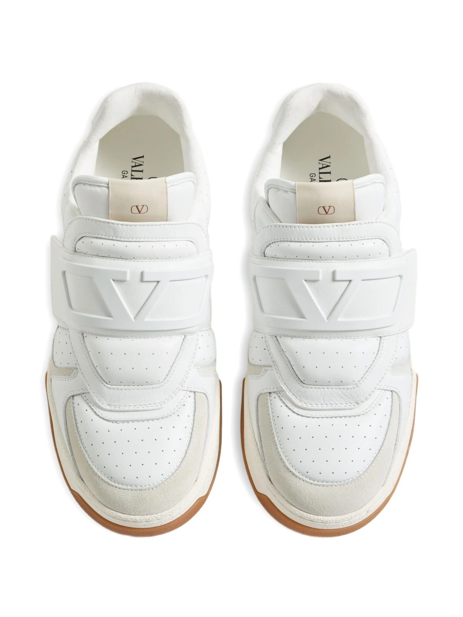 Sneakers Valentino Garavani albi din piele - Img 4
