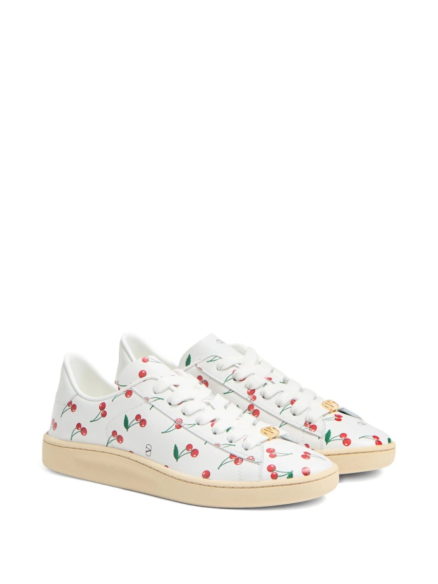 Sneakers Valentino Garavani albi din piele - Img 2