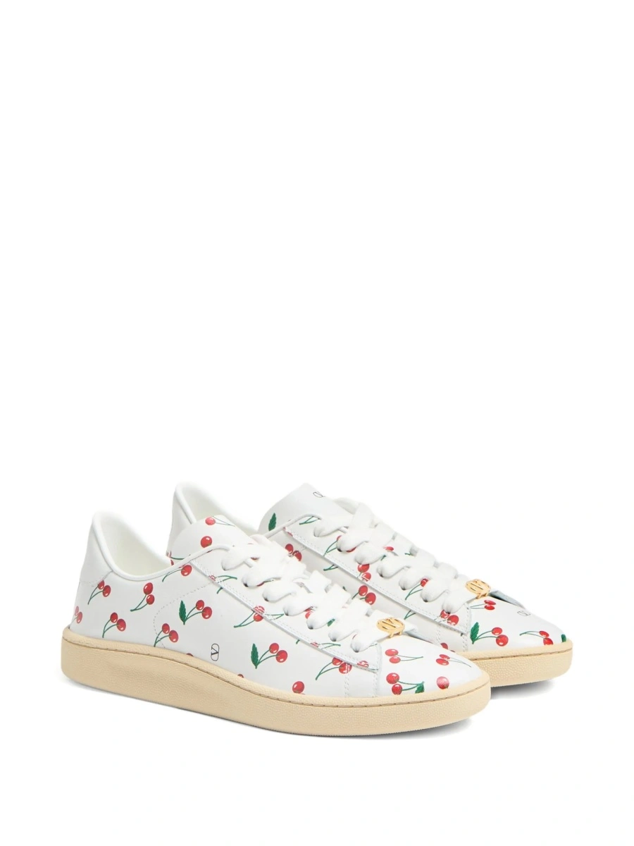 Sneakers Valentino Garavani albi din piele - Img 2