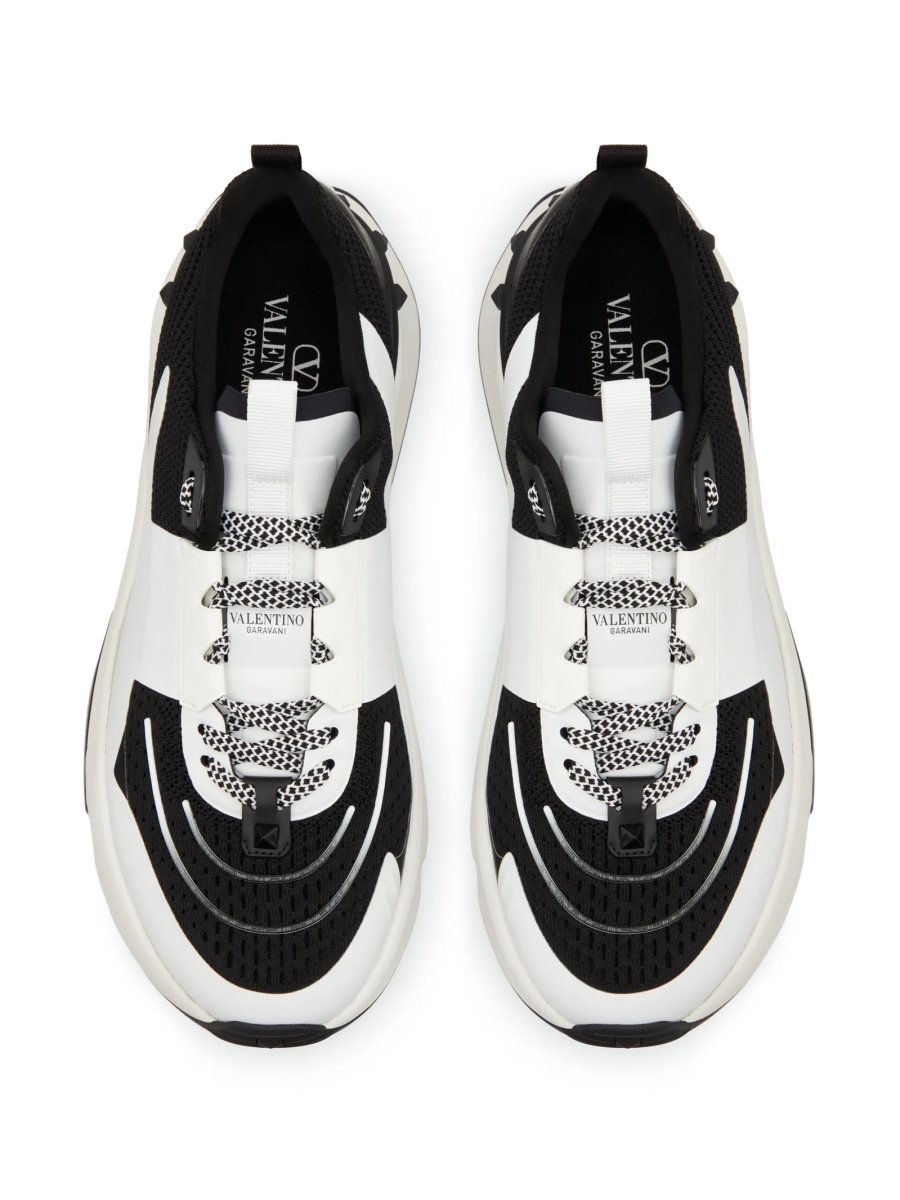 Sneakers Valentino Garavani Rockstud negri din vascoza si piele - Img 4
