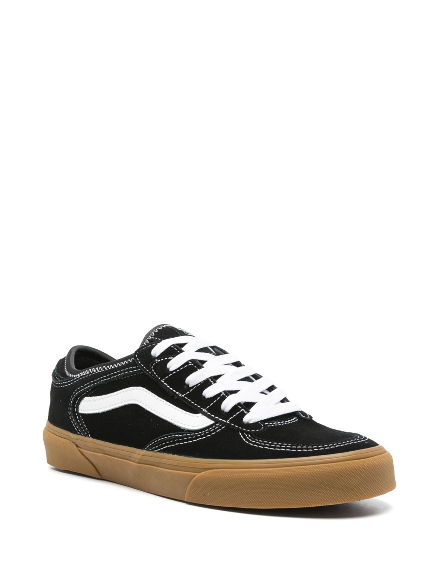 Sneakers Vans negri din piele si piele intoarsa - Img 2