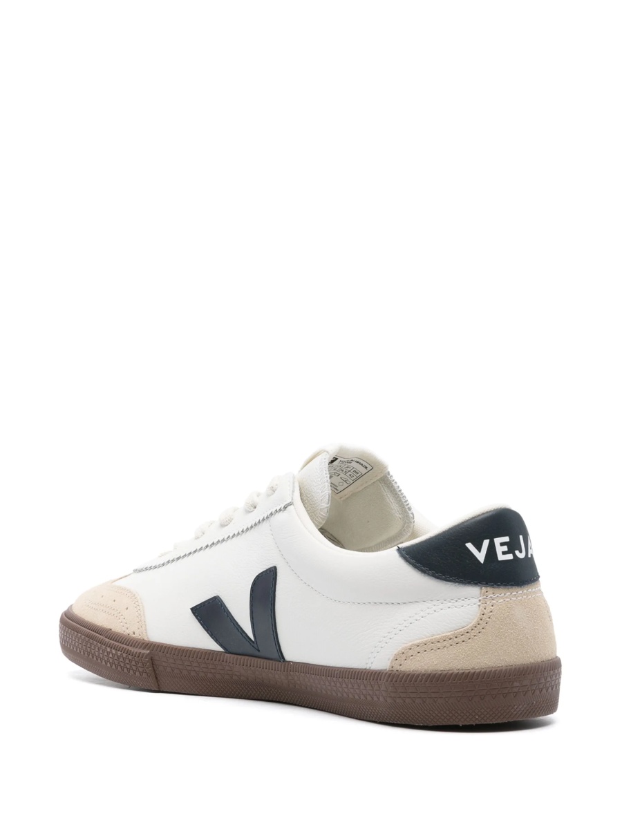 Sneakers VEJA albi din piele intoarsa si piele - Img 3