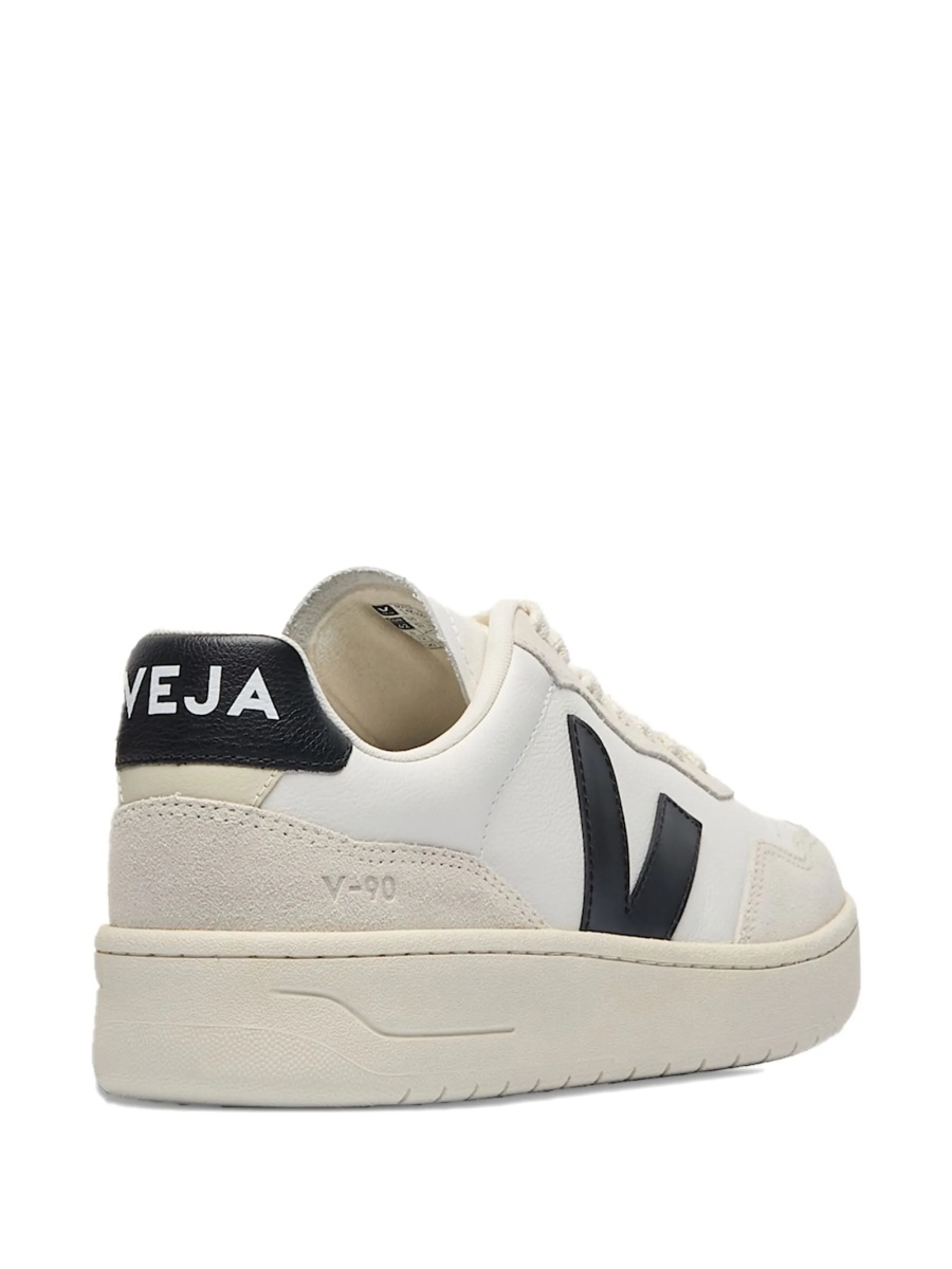 Sneakers VEJA albi din piele si piele intoarsa - Img 3