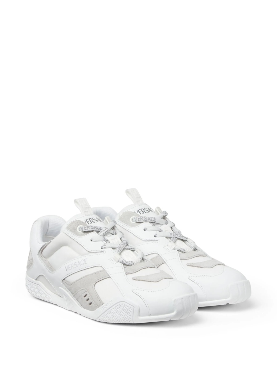 Sneakers Versace albi din piele si nylon - Img 2