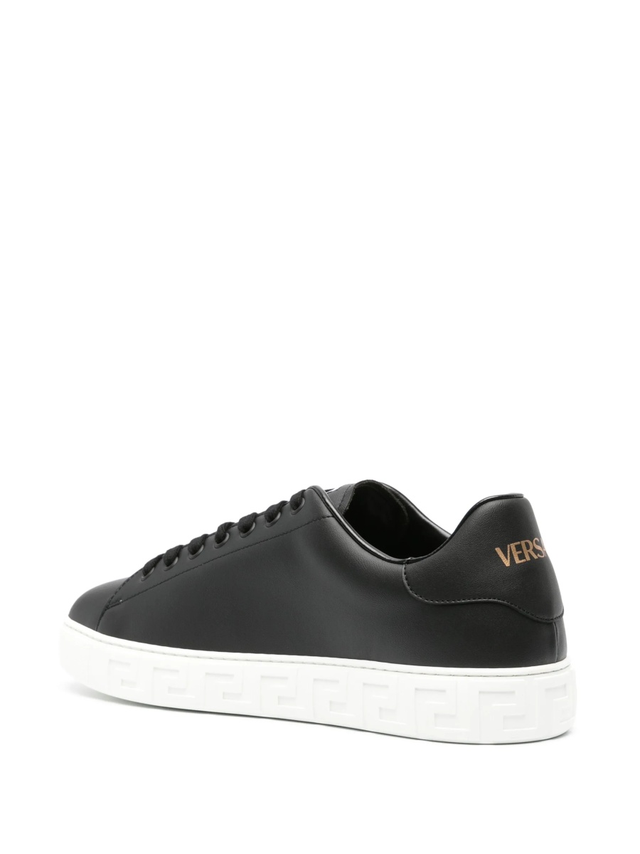 Sneakers Versace Greca negri din poliuretan - Img 3