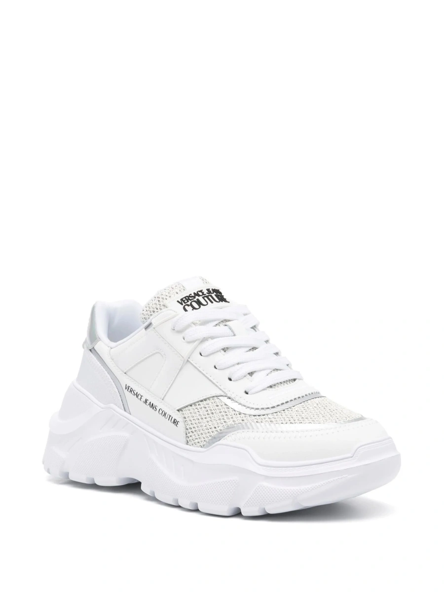 Sneakers Versace Jeans Couture albi din material textil si poliuretan - Img 2