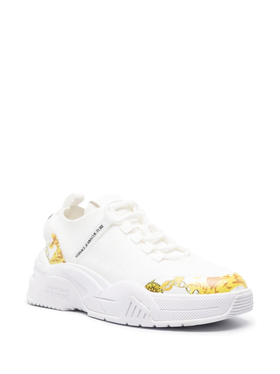 Sneakers Versace Jeans Couture albi din poliuretan si material textil - Img 2