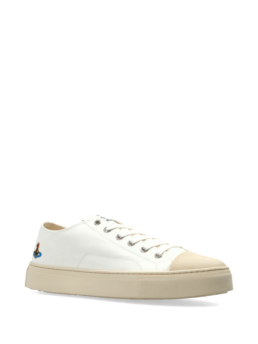 Sneakers Vivienne Westwood albi din bumbac - Img 2