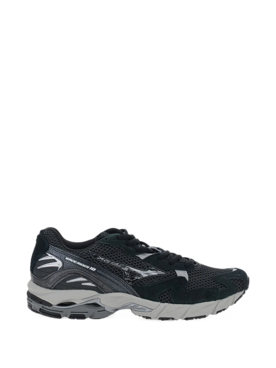 Sneakers 'WAVE RIDER' Black Sneaker with side logo and suede inserts in Tech Fabric unisex - Img 8