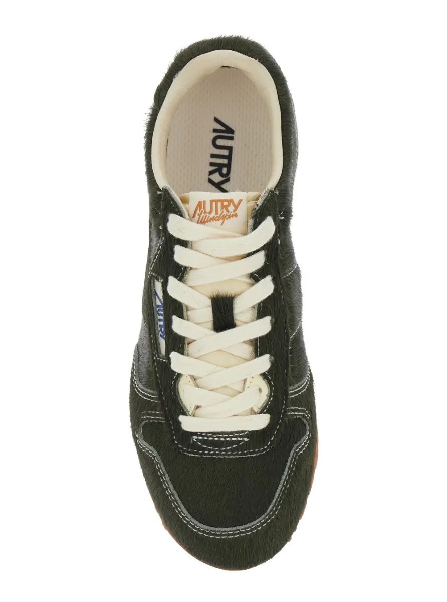 Sneakers 'Windspin' Green Low Top Sneakers with Logo Patch on the Tongue and Logo lettering on the Heel in Suede for Women - Img 4