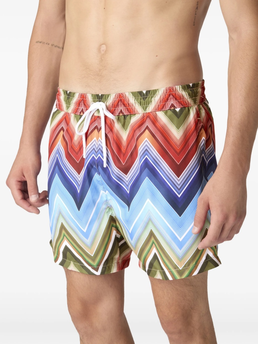 Sort de baie MISSONI BEACHWEAR albastru din polyester - Img 2
