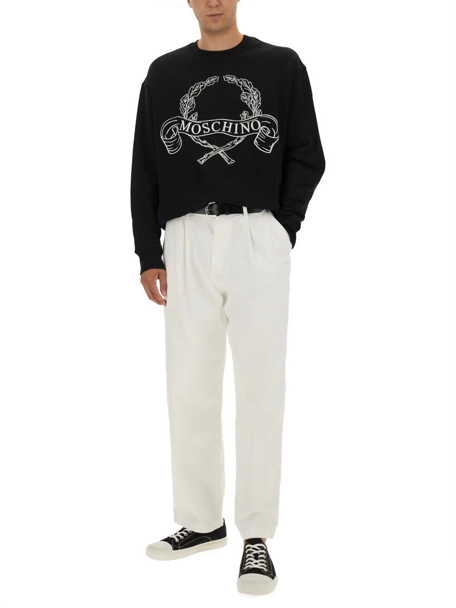 Sweatshirt With Laurel Crown Logo Embroidery - Img 2
