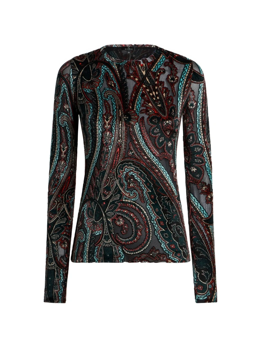 Top ETRO multicolor din vascoza - Img 7