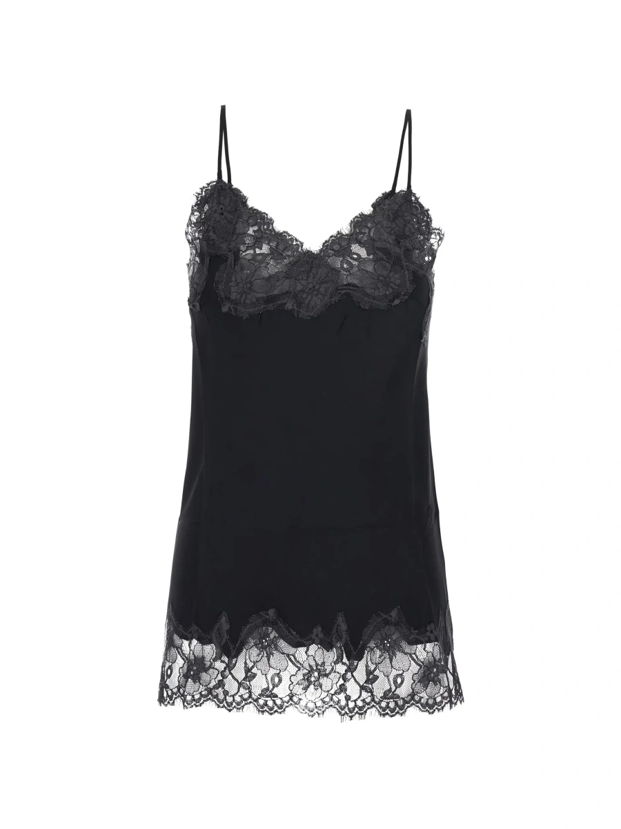 Top GOLD HAWK negru din satin - Img 6