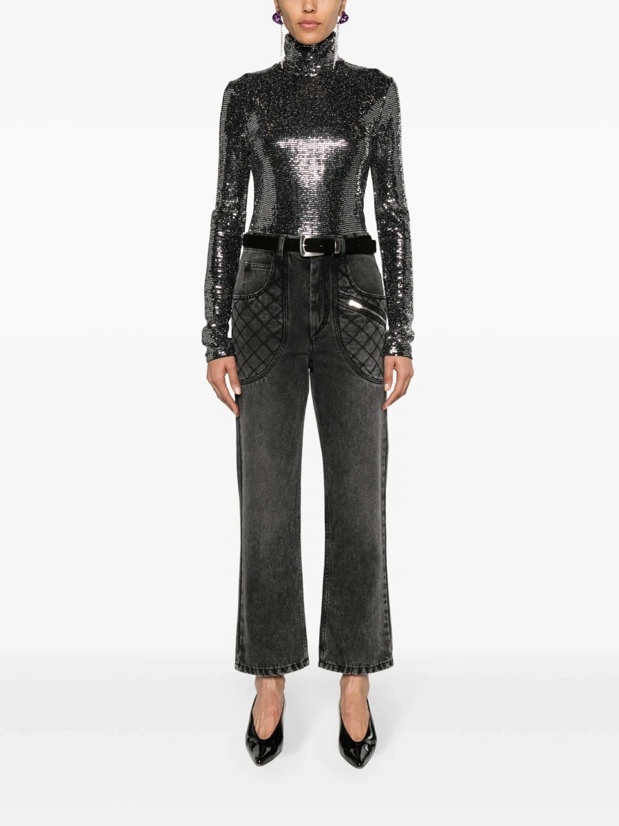 Top tricotat Isabel Marant negru - Img 2