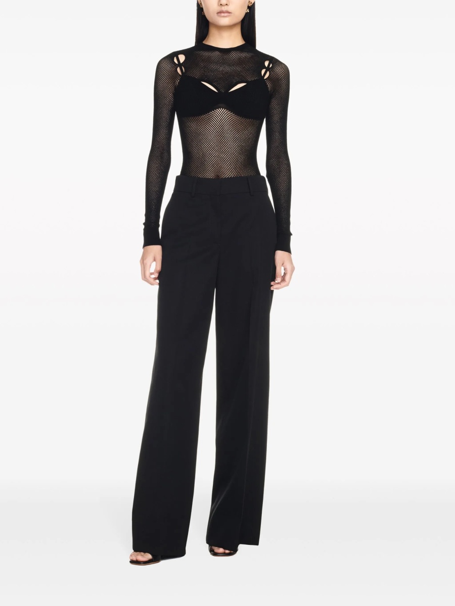 Top tricotat Off-White negru - Img 2