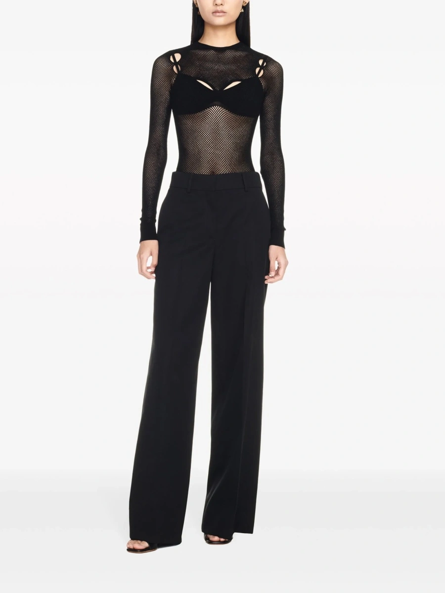 Top tricotat Off-White negru - Img 2
