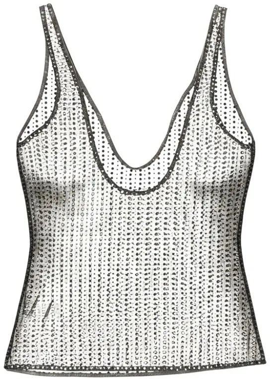 Topuri Crystal mesh top - Img 3