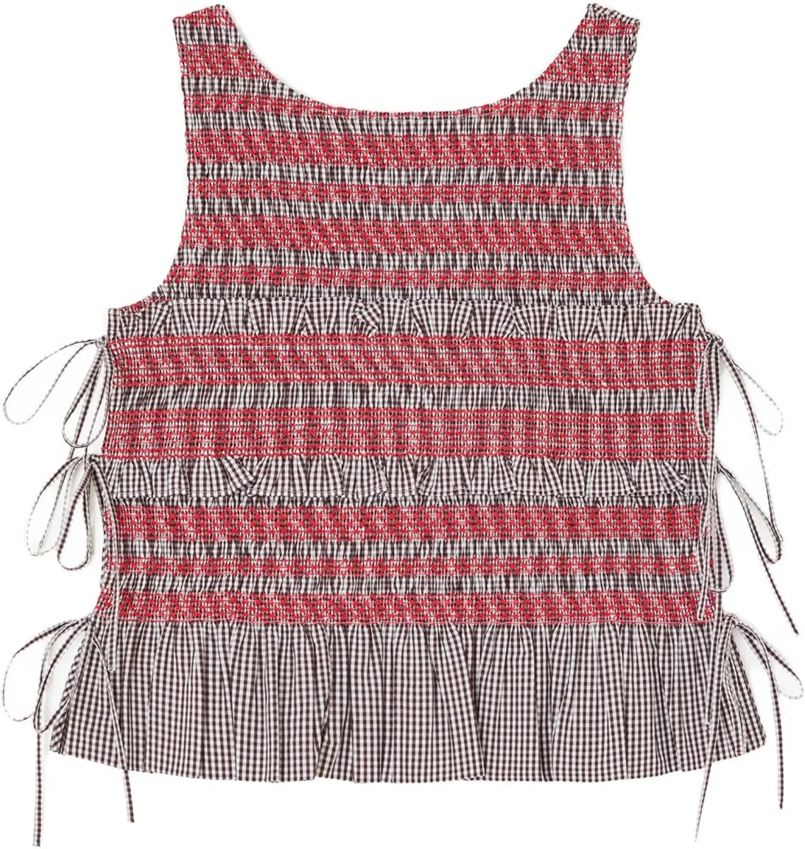 Topuri Elastic printed Top with ruching and side ties - Img 5