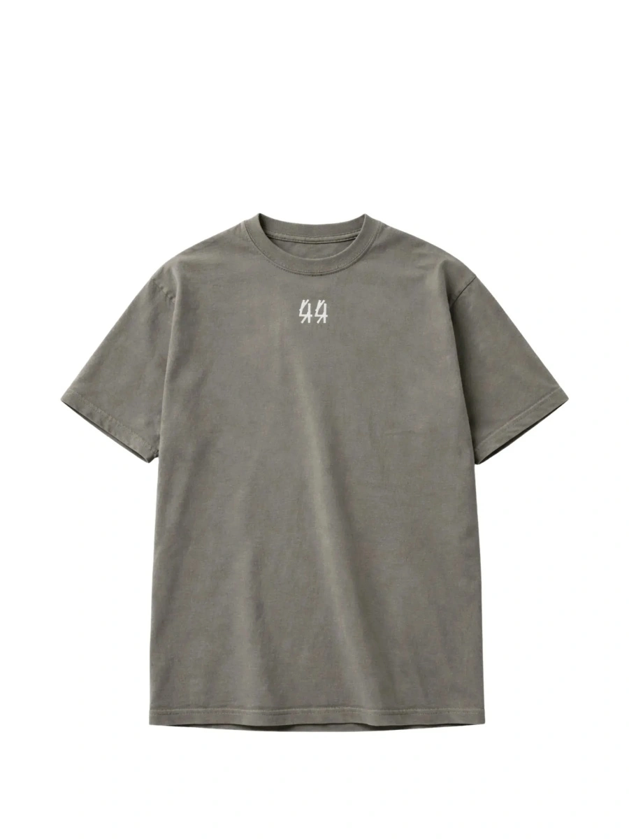 Tricou 44 LABEL GROUP gri din bumbac - Img 6