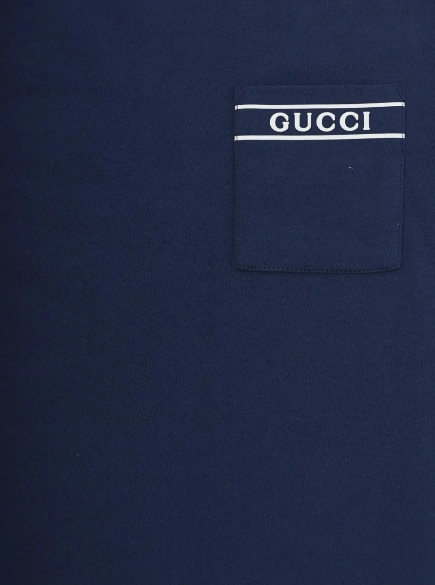 Tricou Blue T-Shirt with Logo Lettering on the Front for Kids - Img 3