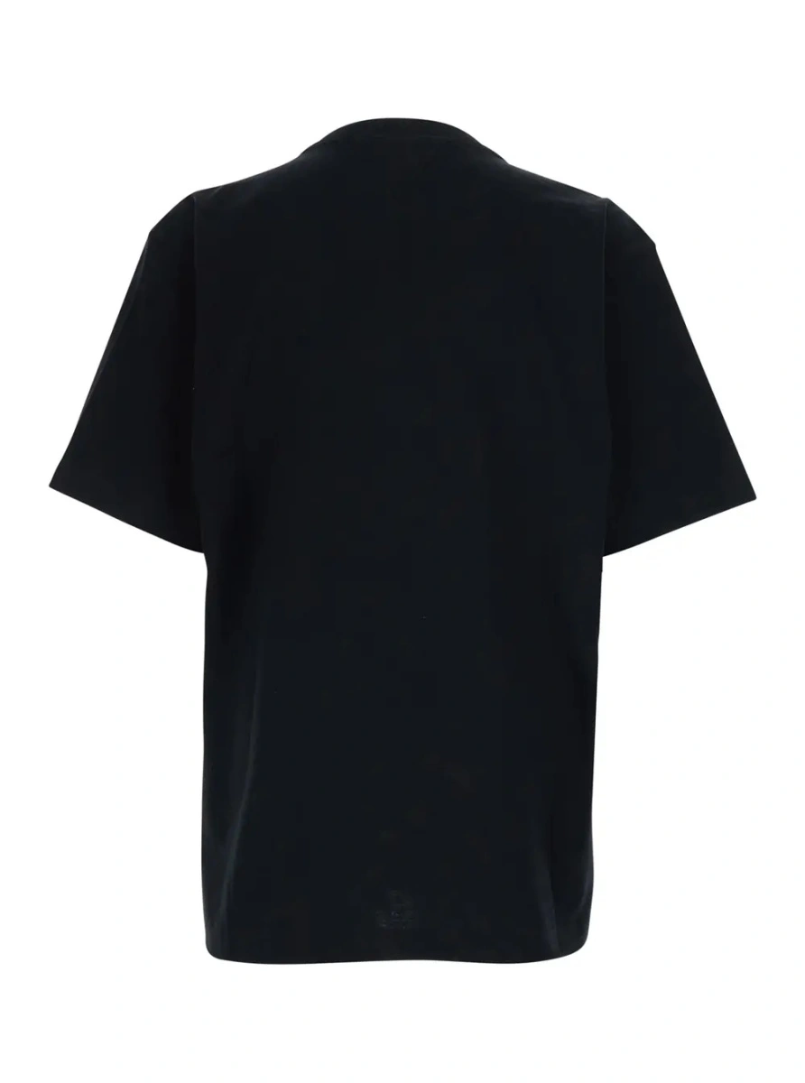 Tricou Bottega Veneta negru din bumbac - Img 2