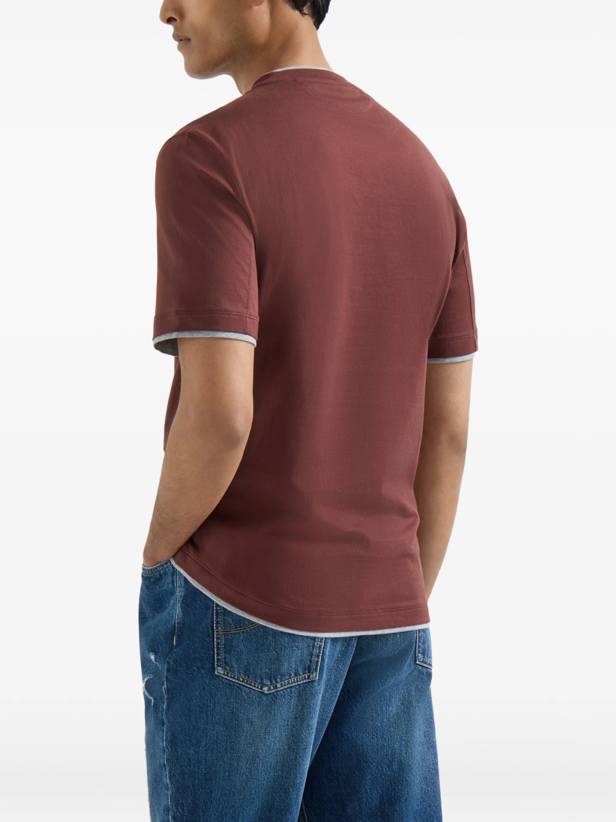 Tricou Brunello Cucinelli maro - Img 4