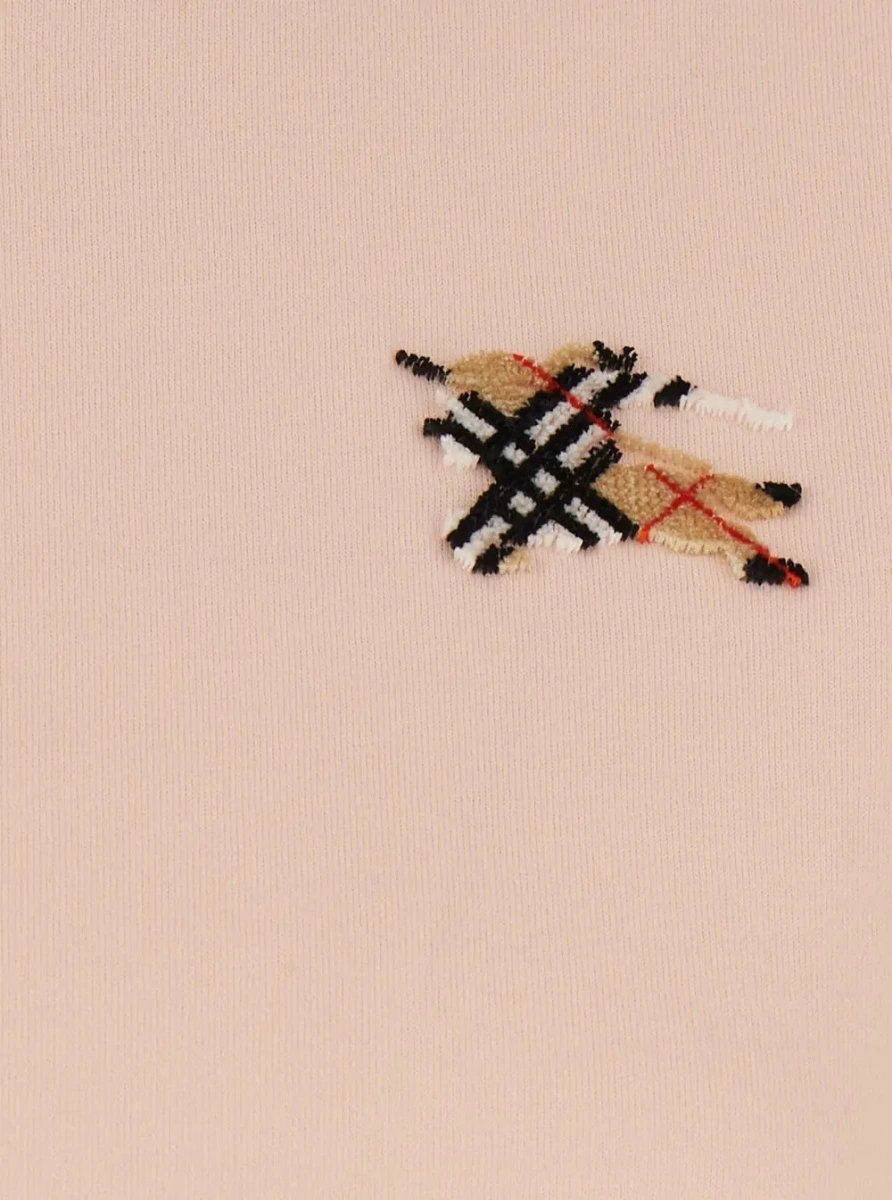 Tricou Burberry roz din bumbac - Img 3