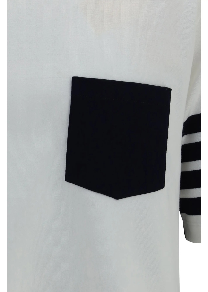 Tricou Colorblock T-shirt with 4-bar detail - Img 3